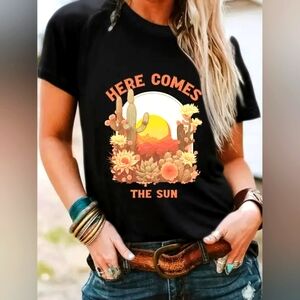 Summer Tee Shirt. Desert Scene.